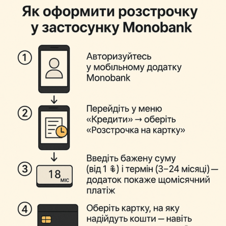 як оформити розстрочку в додатку Монобанку